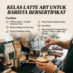 Kelas Latte Art Untuk Barista Bersertifikat